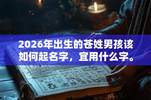 2026年出生的苍姓男孩该如何起名字，宜用什么字。