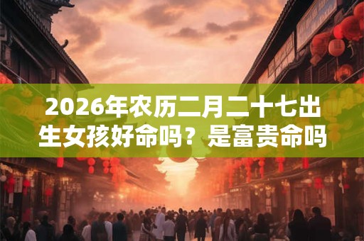 2026年农历二月二十七出生女孩好命吗？是富贵命吗？
