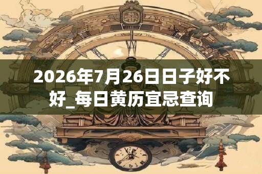 2026年7月26日日子好不好_每日黄历宜忌查询 2026年7月26日日子好不好_每日黄历宜忌查询
