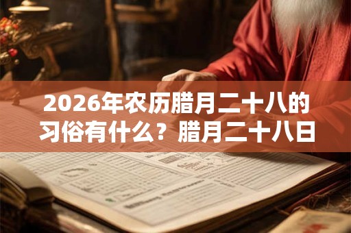 2026年农历腊月二十八的习俗有什么？腊月二十八日子怎么样？
