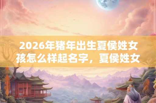 2026年猪年出生夏侯姓女孩怎么样起名字，夏侯姓女孩好名推荐