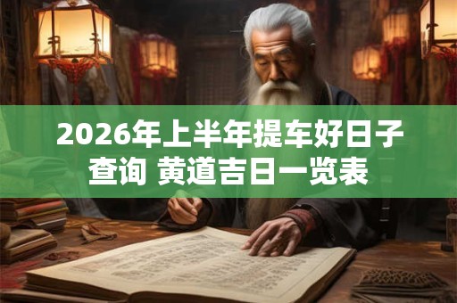2026年上半年提车好日子查询 黄道吉日一览表 2026年上半年提车好日子查询 黄道吉日一览表