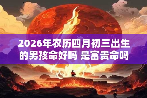 2026年农历四月初三出生的男孩命好吗 是富贵命吗