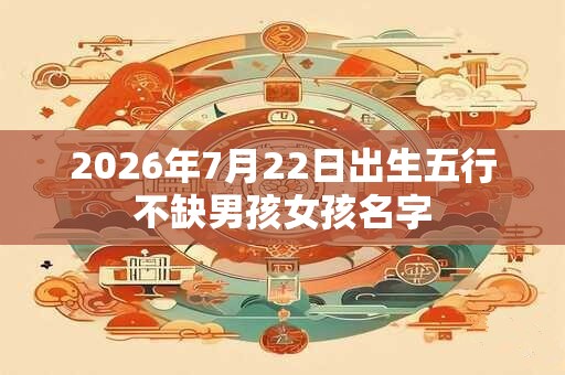 2026年7月22日出生五行不缺男孩女孩名字