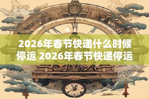2026年春节快递什么时候停运 2026年春节快递停运时间