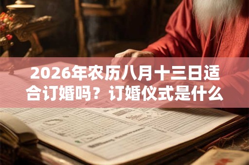 2026年农历八月十三日适合订婚吗?订婚仪式是什么? 2026年农历八月十三日适合订婚吗?订婚仪式是什么?