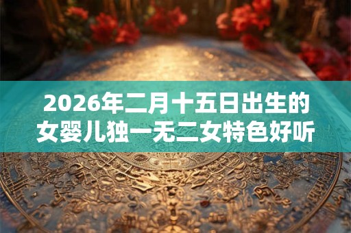 2026年二月十五日出生的女婴儿独一无二女特色好听的名字推荐 2026年二月十五日出生的女婴儿独一无二女特色好听的名字推荐