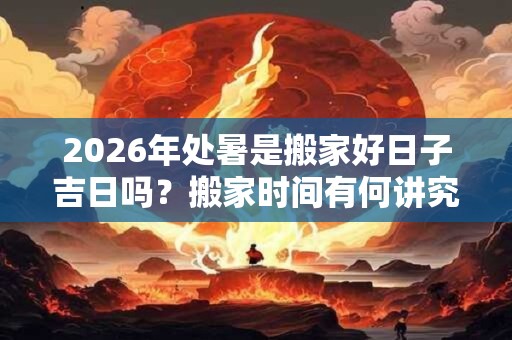 2026年处暑是搬家好日子吉日吗?搬家时间有何讲究? 2026年处暑是搬家好日子吉日吗?搬家时间有何讲究?