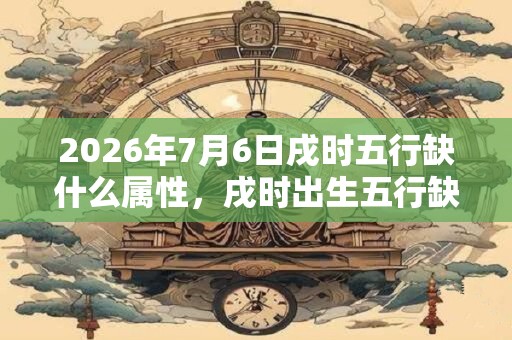 2026年7月6日戌时五行缺什么属性,戌时出生五行缺什么 2026年7月6日戌时五行缺什么属性,戌时出生五行缺什么