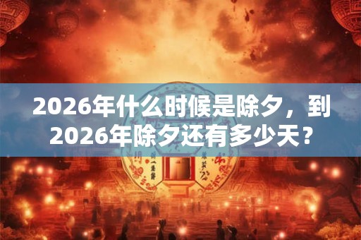 2026年什么时候是除夕，到2026年除夕还有多少天？