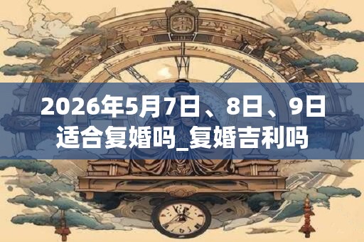2026年5月7日、8日、9日适合复婚吗_复婚吉利吗