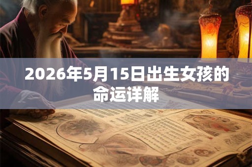 2026年5月15日出生女孩的命运详解