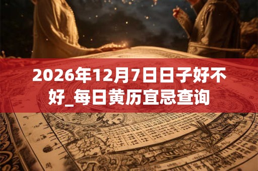2026年12月7日日子好不好_每日黄历宜忌查询 2026年12月7日日子好不好_每日黄历宜忌查询