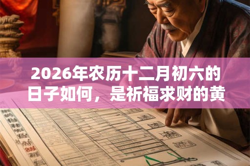 2026年农历十二月初六的日子如何，是祈福求财的黄道吉日吗？