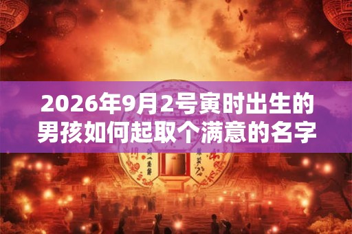 2026年9月2号寅时出生的男孩如何起取个满意的名字