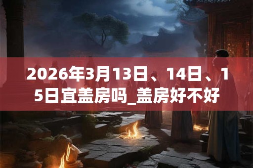 2026年3月13日、14日、15日宜盖房吗_盖房好不好