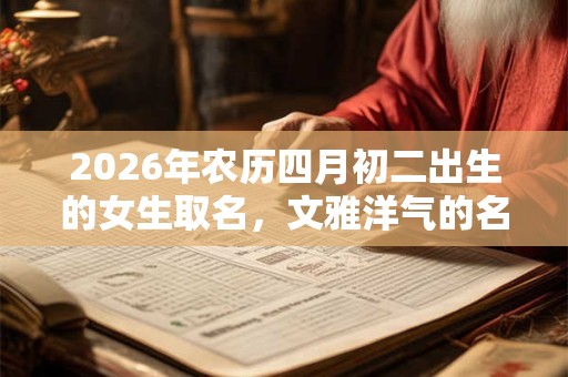 2026年农历四月初二出生的女生取名，文雅洋气的名字精选