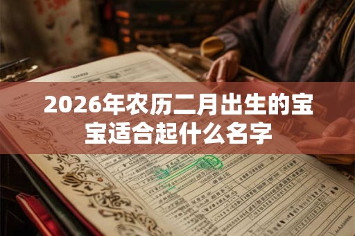 2026年农历二月出生的宝宝适合起什么名字