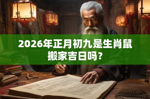 2026年正月初九是生肖鼠搬家吉日吗？