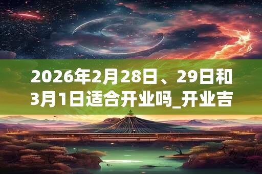 2026年2月28日、29日和3月1日适合开业吗_开业吉利吗 2026年2月28日、29日和3月1日适合开业吗_开业吉利吗