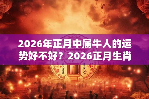 2026年正月中属牛人的运势好不好？2026正月生肖牛运势解析