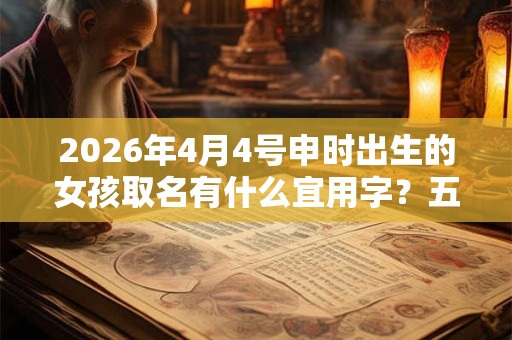 2026年4月4号申时出生的女孩取名有什么宜用字?五行八字是什么? 2026年4月4号申时出生的女孩取名有什么宜用字?五行八字是什么?