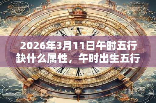 2026年3月11日午时五行缺什么属性，午时出生五行缺什么