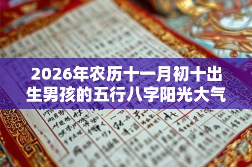 2026年农历十一月初十出生男孩的五行八字阳光大气名字精选