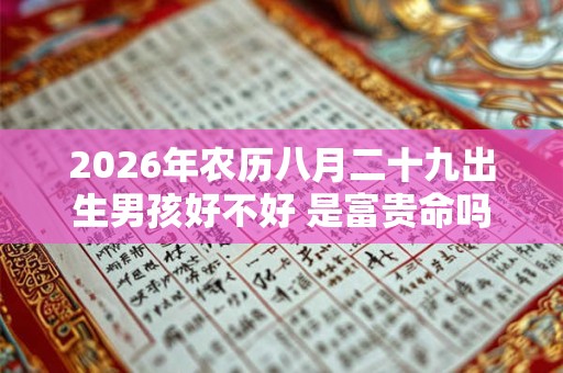 2026年农历八月二十九出生男孩好不好 是富贵命吗