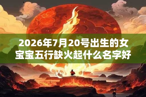 2026年7月20号出生的女宝宝五行缺火起什么名字好