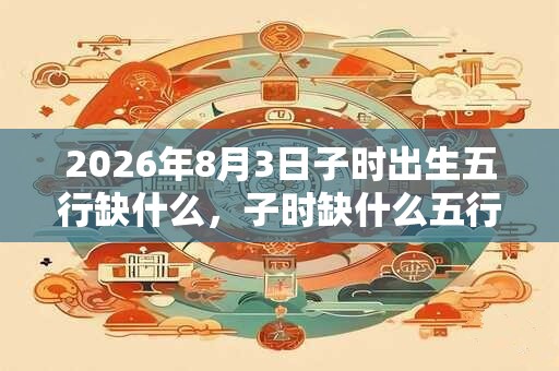 2026年8月3日子时出生五行缺什么，子时缺什么五行