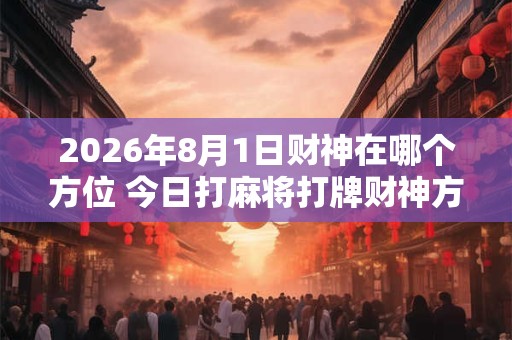 2026年8月1日财神在哪个方位 今日打麻将打牌财神方位
