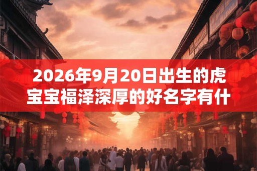 2026年9月20日出生的虎宝宝福泽深厚的好名字有什么