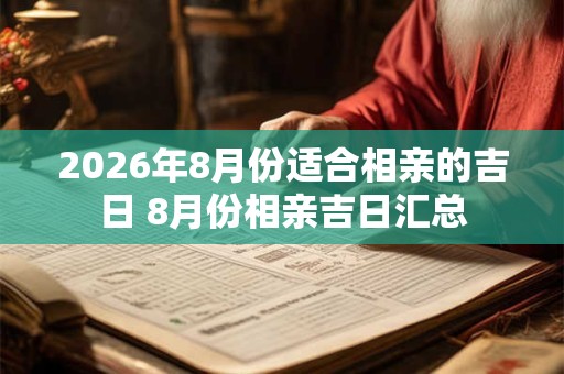 2026年8月份适合相亲的吉日 8月份相亲吉日汇总