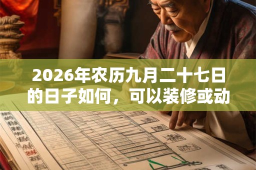 2026年农历九月二十七日的日子如何，可以装修或动土吗？