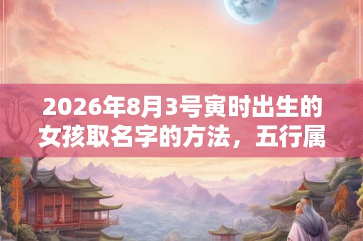 2026年8月3号寅时出生的女孩取名字的方法，五行属什么
