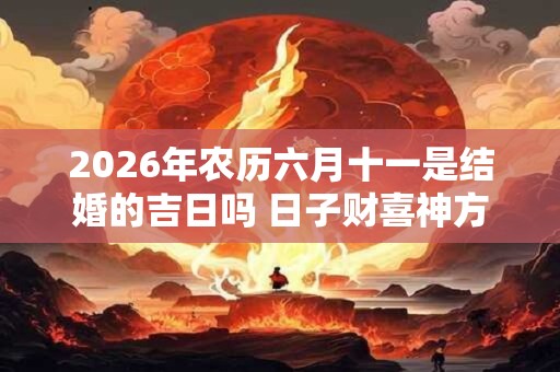 2026年农历六月十一是结婚的吉日吗 日子财喜神方位！