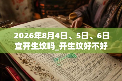 2026年8月4日、5日、6日宜开生坟吗_开生坟好不好