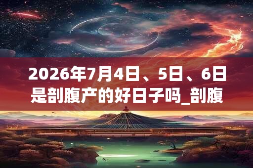 2026年7月4日、5日、6日是剖腹产的好日子吗_剖腹产可以吗 2026年7月4日、5日、6日是剖腹产的好日子吗_剖腹产可以吗