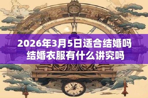 2026年3月5日适合结婚吗 结婚衣服有什么讲究吗