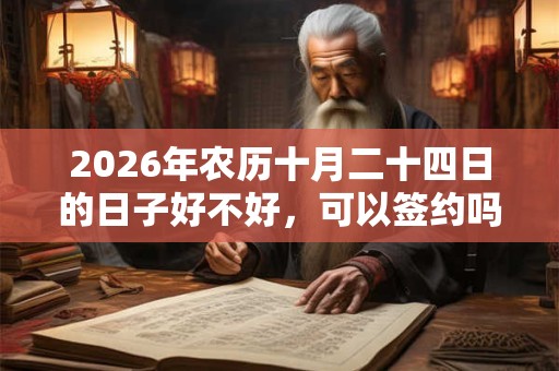 2026年农历十月二十四日的日子好不好，可以签约吗？