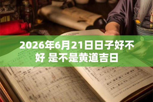 2026年6月21日日子好不好 是不是黄道吉日
