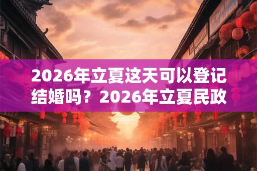 2026年立夏这天可以登记结婚吗？2026年立夏民政局有上班吗？