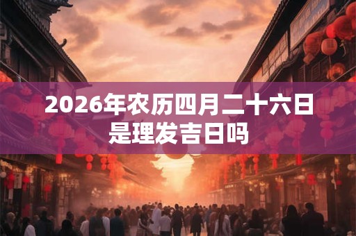 2026年农历四月二十六日是理发吉日吗 2026年农历四月二十六日是理发吉日吗