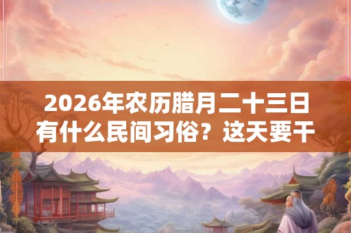 2026年农历腊月二十三日有什么民间习俗?这天要干什么? 2026年农历腊月二十三日有什么民间习俗?这天要干什么?