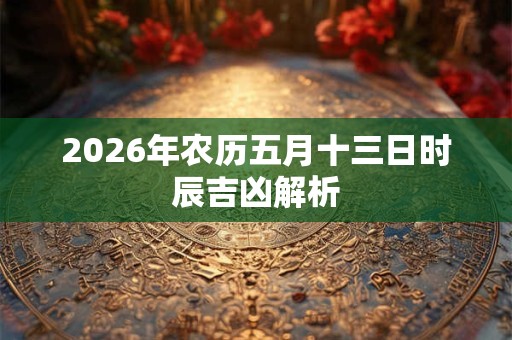 2026年农历五月十三日时辰吉凶解析