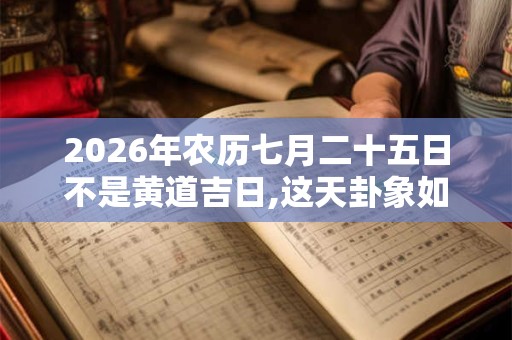 2026年农历七月二十五日不是黄道吉日,这天卦象如何？