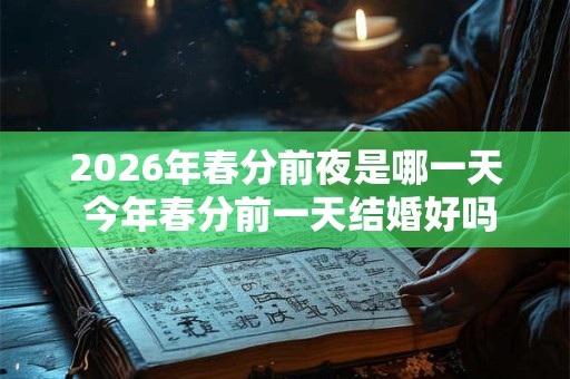 2026年春分前夜是哪一天 今年春分前一天结婚好吗 2026年春分前夜是哪一天 今年春分前一天结婚好吗