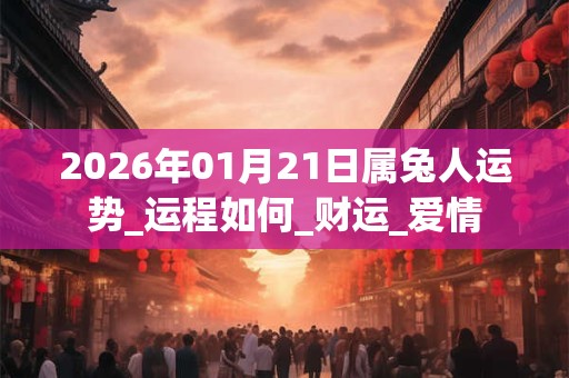 2026年01月21日属兔人运势_运程如何_财运_爱情