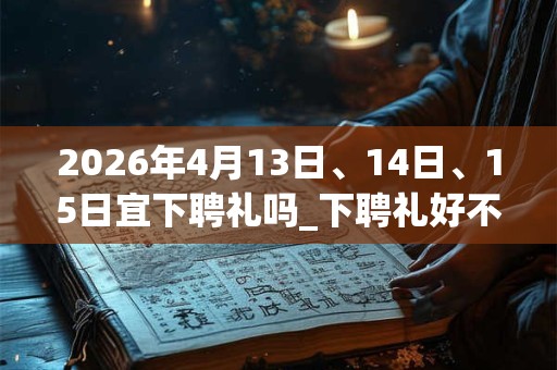 2026年4月13日、14日、15日宜下聘礼吗_下聘礼好不好